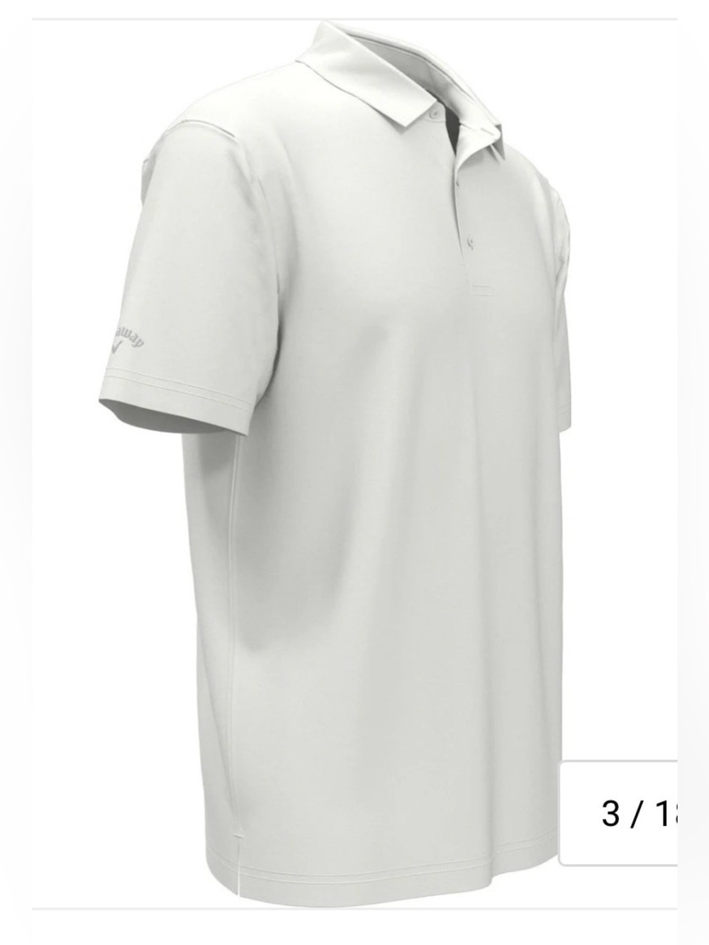 Callaway Opti Dry Cooling Golf Shirt White L